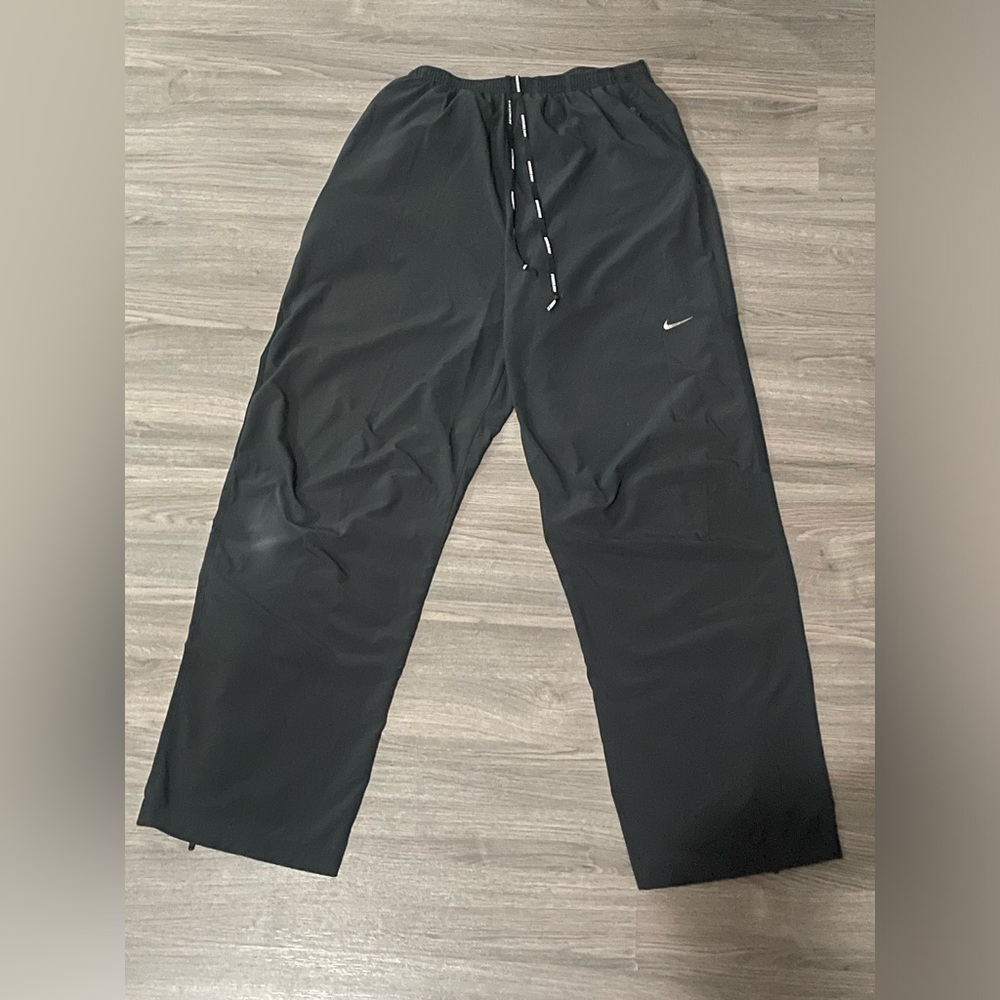 Black baggy Nike dri-fit track pants